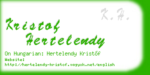 kristof hertelendy business card